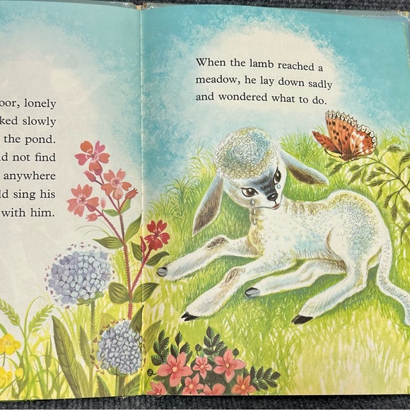 Vintage Big Golden Book A Lamb’s Tale Jenny Reyn 1963 hardcover 8.5x11 nursery - Picture 6 of 13
